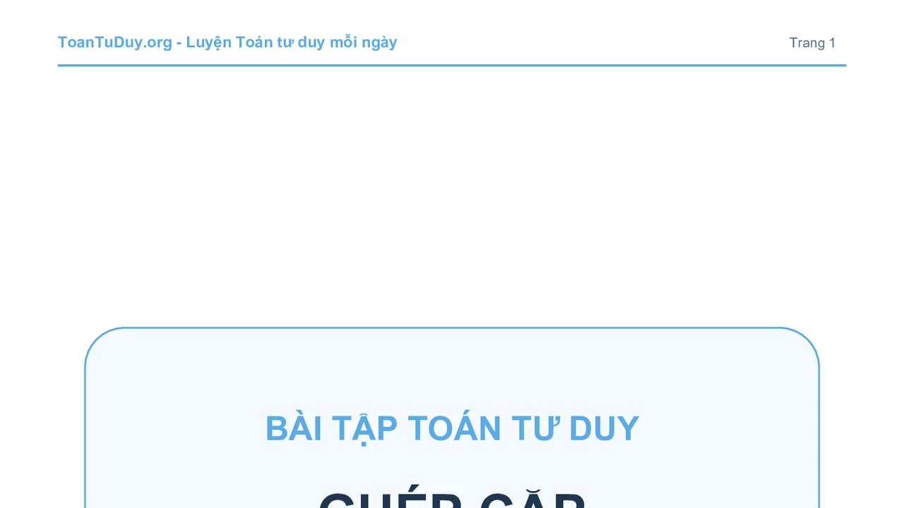 Bài tập Toán tư duy: Ghép cặp dành cho bé 3 tuổi