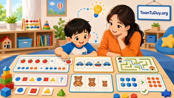 Bé 5 tuổi học Toán tư duy như thế nào? 7 hoạt động giúp con tự tin trước khi vào lớp 1