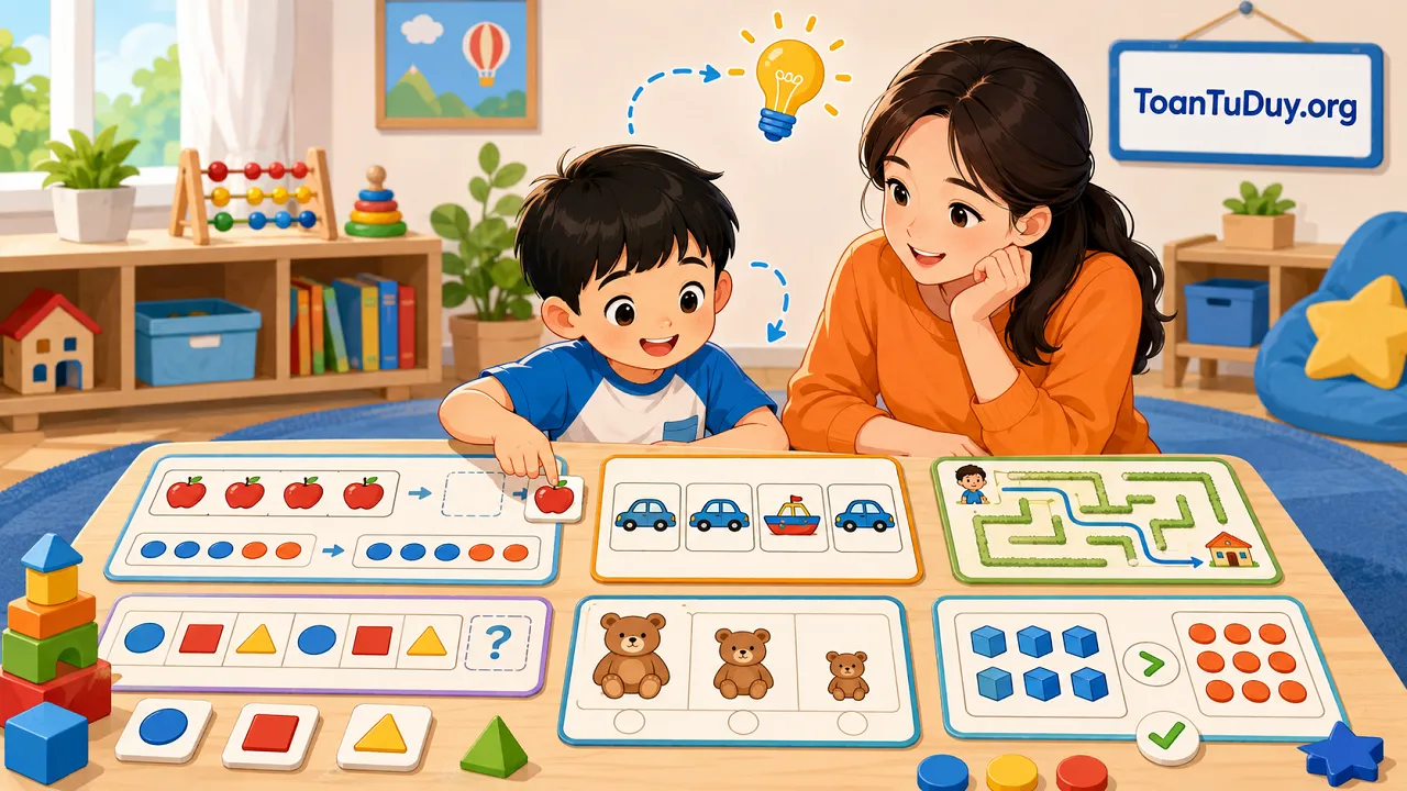 Bé 5 tuổi học Toán tư duy như thế nào? 7 hoạt động giúp con tự tin trước khi vào lớp 1