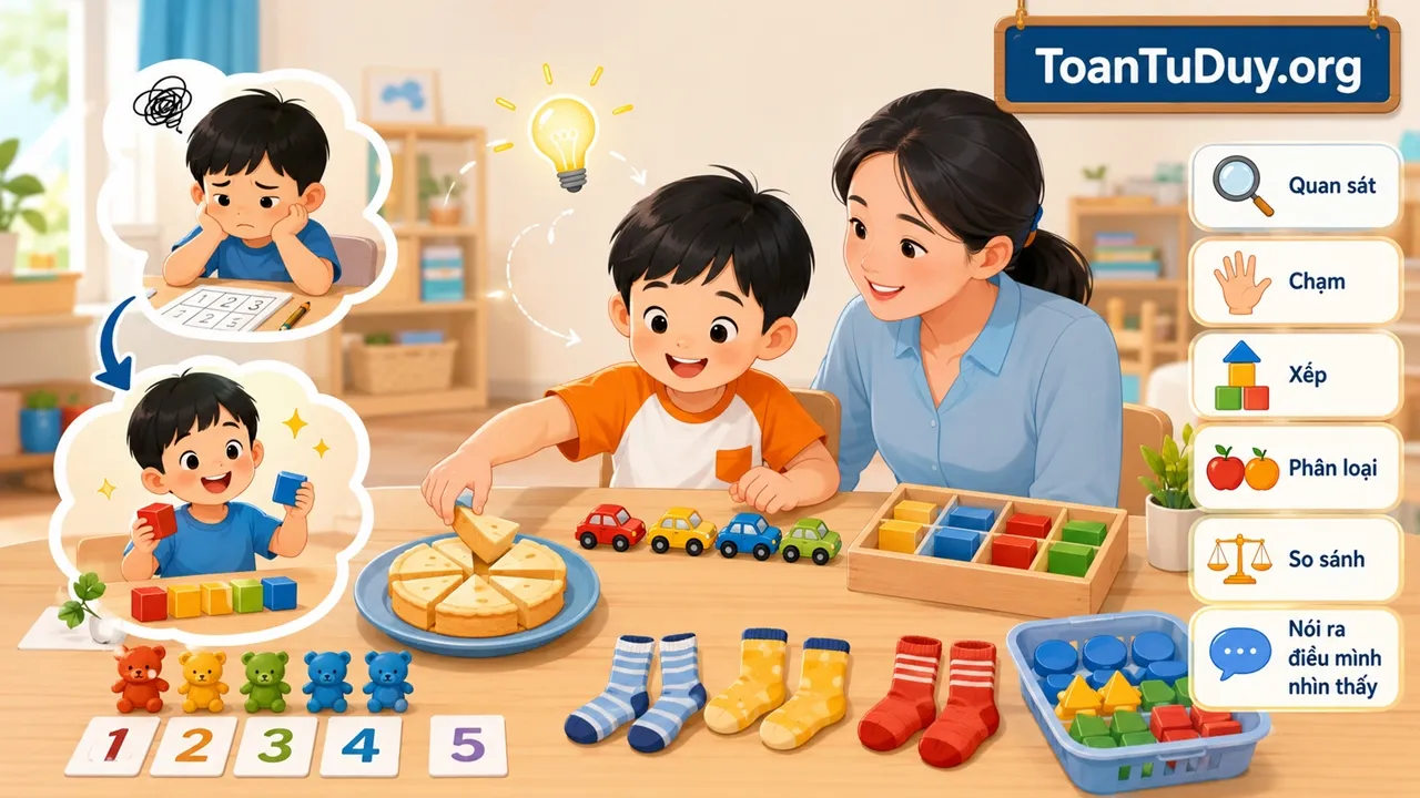 Bé mầm non chưa thích học số nên bắt đầu từ đâu
