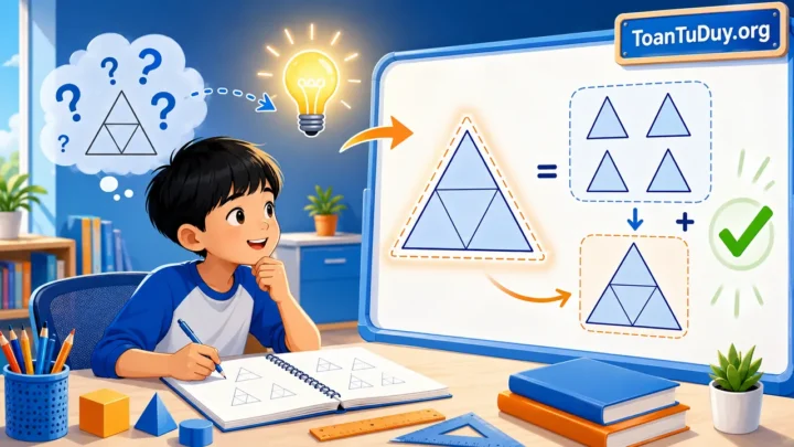 Cách đếm hình tam giác trong hình ghép