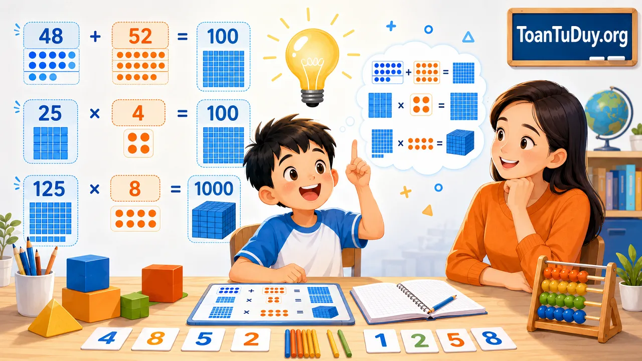 Cách tính nhanh trong Toán tiểu học: 6 cách giúp học sinh không phải tính dài