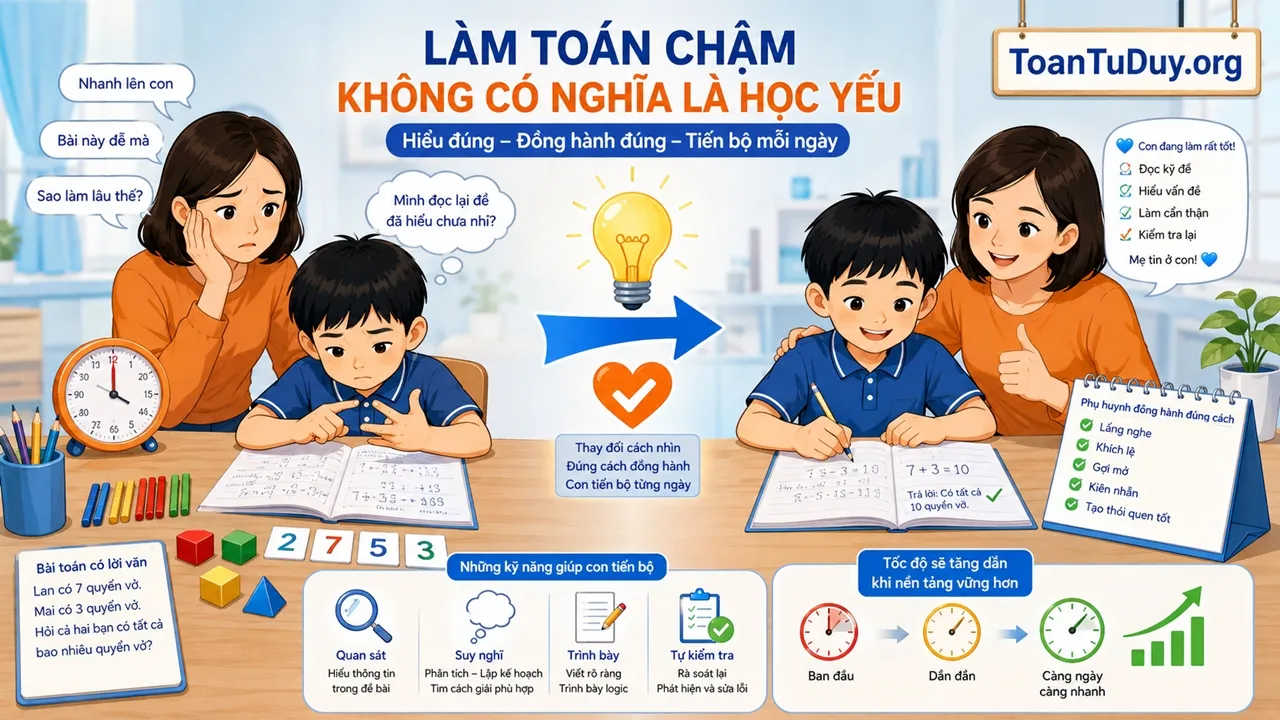 Con làm Toán chậm có đáng lo?