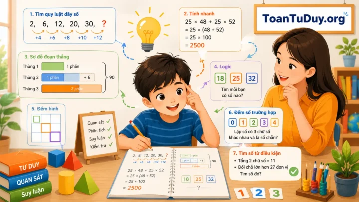 Toán tư duy là gì? 7 dạng bài Toán tư duy tiểu học thường gặp