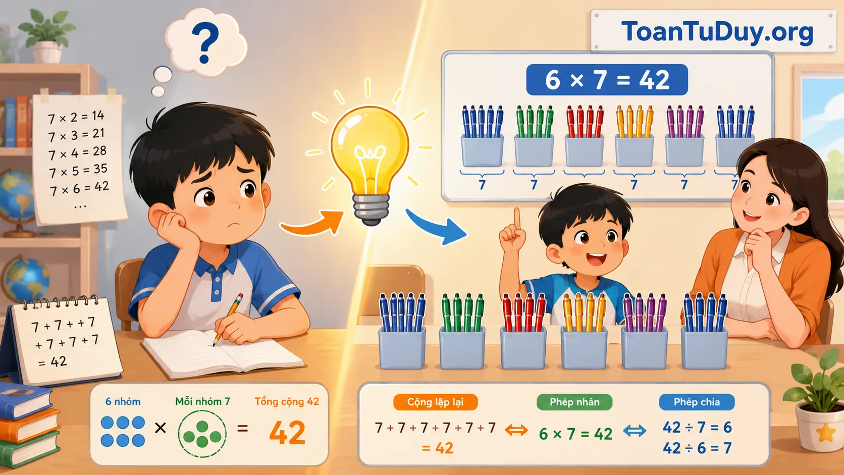 Cách học bảng cửu chương không học vẹt: 7 cách giúp học sinh nhớ lâu và hiểu phép nhân