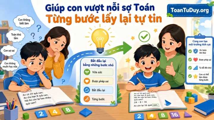 Con sợ học Toán: 7 cách giúp trẻ lấy lại tự tin từ mầm non đến tiểu học