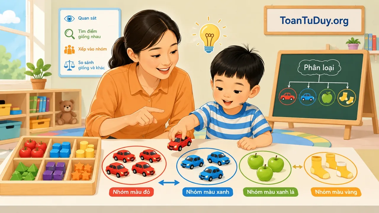 Dạy trẻ mầm non phân loại đồ vật: 7 trò chơi giúp bé phát triển tư duy Toán