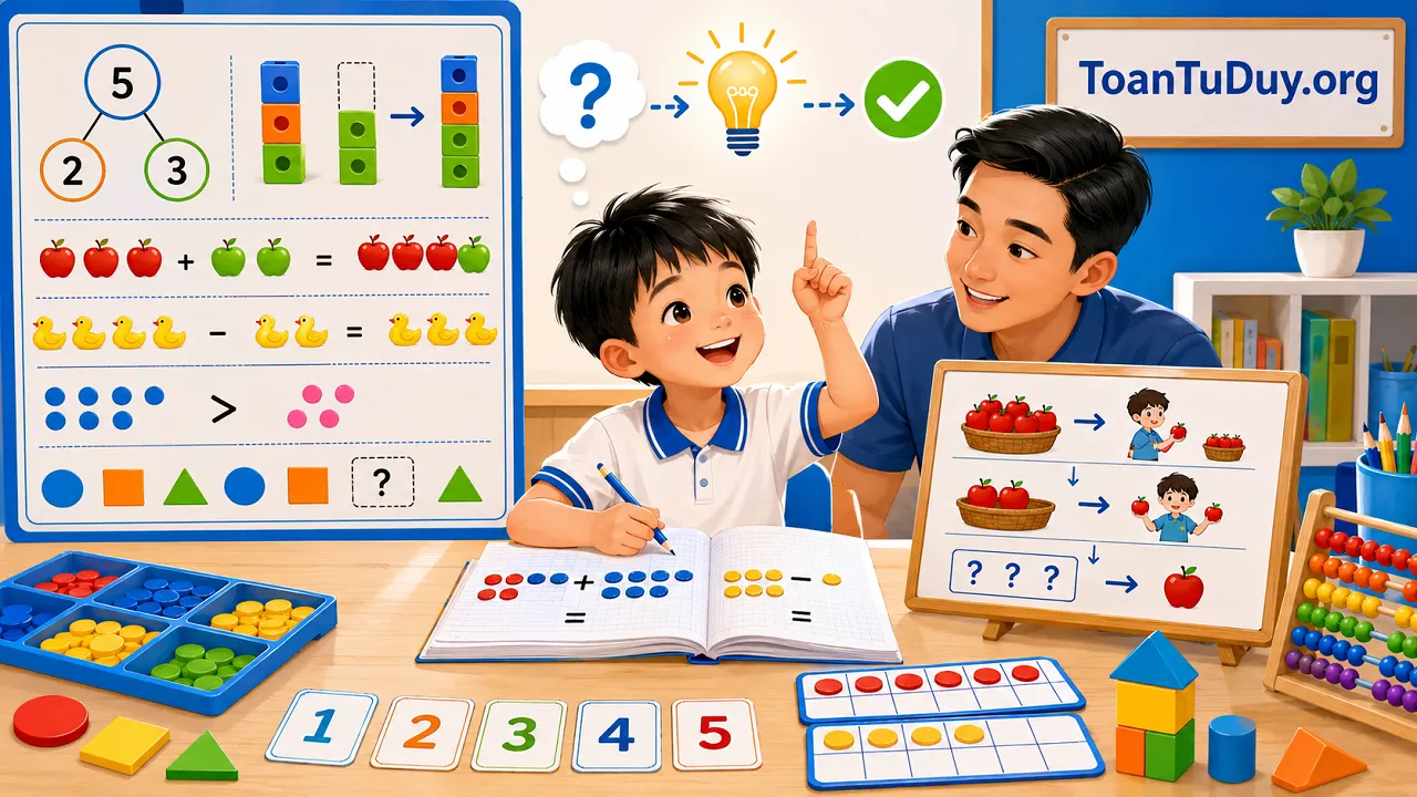 Học sinh lớp 1 học Toán tư duy như thế nào? 7 kỹ năng nền tảng cần rèn