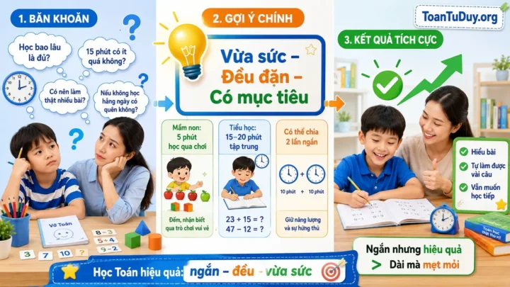 Mỗi ngày nên cho con học Toán bao lâu?